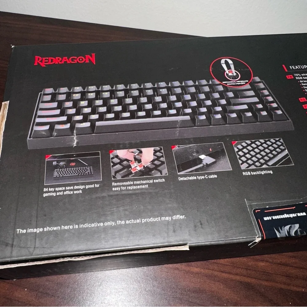 Red Dragon Phantom 84 Key Mechanical Keyboard: NWT - Picture 12 of 16